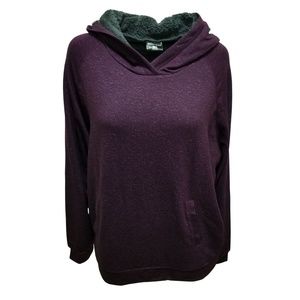 32 Degrees Fleece-Lined Hoodie Purple Large